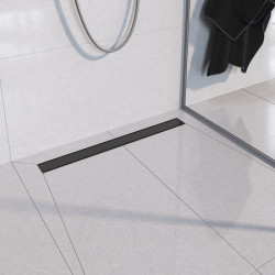 Dušo latakas Vogi ABS DUO Premium, juodas, 800 mm