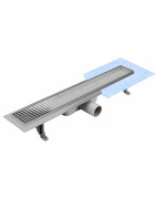 Dušo trapo komplektas Vogi, su grotelėmis Duo, 700 mm