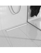 Dušo latakas Vogi ABS, balto grūdinto stiklo, 500 mm