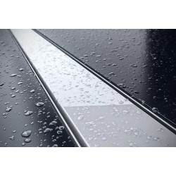 Dušo latakas Vogi ABS, balto grūdinto stiklo, 800 mm