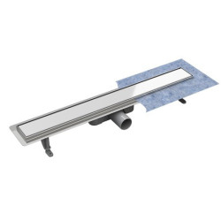 Dušo latakas Vogi ABS, balto grūdinto stiklo, 1000 mm