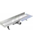 Dušo latakas Vogi ABS, balto grūdinto stiklo, sieninis, 700 mm