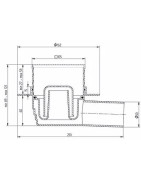 Dušo trapas Vogi, horizontalus, 105x105 mm
