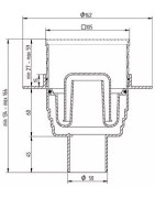 Dušo trapas Vogi, vertikalus, 105x105 mm