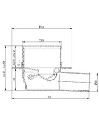 Dušo trapas Vogi, horizontalus, 105x105 mm
