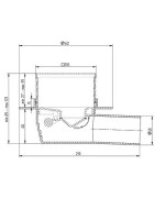 Dušo trapas Vogi, horizontalus dvigubas, 105x105 mm
