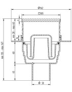 Dušo trapas Vogi Evo, vertikalus, 105x105 mm