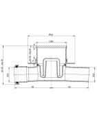 Dušo trapas Vogi Evo, horizontalus dvigubas, 105x105 mm