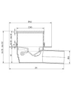 Dušo trapas Vogi Evo, horizontalus, 105x105 mm
