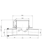 Dušo trapas Vogi Evo, horizontalus dvigubas, 105x105 mm