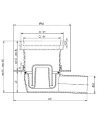 Dušo trapas Vogi Evo, horizontalus, 105x105 mm