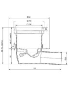 Dušo trapas Vogi Evo, horizontalus, 105x105 mm