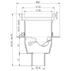 Dušo trapas Vogi Evo, vertikalus, 105x105 mm