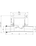 Dušo trapas Vogi Evo, horizontalus dvigubas, 105x105 mm