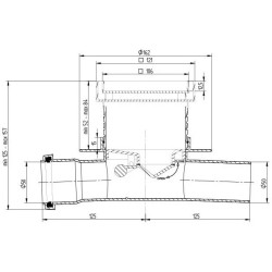 Dušo trapas Vogi Evo, horizontalus dvigubas, 105x105 mm