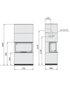 Židinio įdėklas Nibe CI51, juodas, 10 kW