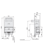 Židinio ugniakuras Nibe CI50, juodas, 8 kW