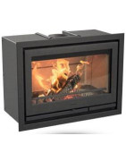 Židinio įdėklas Nibe CI-7, juodas, su ketinėmis durelėmis, 7 kW