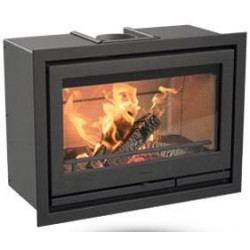 Židinio įdėklas Nibe CI-7, juodas, su ketinėmis durelėmis, 7 kW