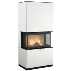 Židinio įdėklas Nibe CI51, juodas su balta apdaila, 10 kW