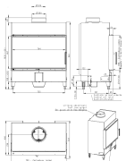 Plieninis židinio ugniakuras Romotop KV HEAT H2X01, 12 kW