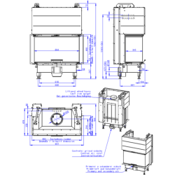 Plieninis židinio ugniakuras Romotop HC3LJ21, iki 12 kW