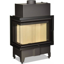 Plieninis židinio ugniakuras Romotop HL2SY13, kampinis, 8 kW