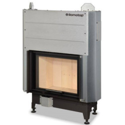 Plieninis židinio ugniakuras Romotop KV HEAT H3LE01, 12 kW