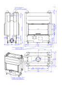 Plieninis židinio ugniakuras Romotop HEAT T HT3LF01, 15 kW