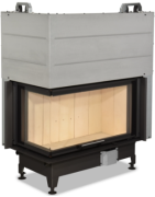 Plieninis židinio ugniakuras Romotop HR3LF21, 15.6 kW