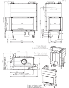 Plieninis židinio ugniakuras Romotop HR3LF21, 15.6 kW