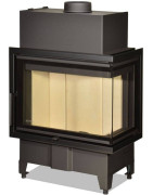 Plieninis židinio ugniakuras Romotop HR2SY23, kampinis, 7.5 kW