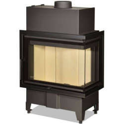 Plieninis židinio ugniakuras Romotop HR2SY23, kampinis, 7.5 kW