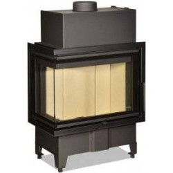 Plieninis židinio ugniakuras Romotop HL2SY23, kampinis, 7.5 kW