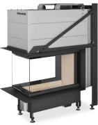 Plieninis židinio ugniakuras Romotop Heat U 3g L, 5 - 13 kW