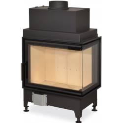 Plieninis židinio ugniakuras Romotop HL2SG21, kampinis, 9 kW