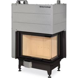 Plieninis židinio ugniakuras Romotop HR3LG21, 3.5 - 9 kW
