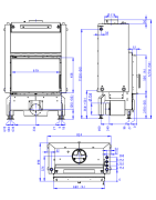 Plieninis židinio ugniakuras Romotop Dynamic DW2M01, iki 15.2 kW