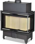 Plieninis židinio ugniakuras Romotop HR2SX23, kampinis, 10 kW