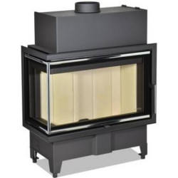 Plieninis židinio ugniakuras Romotop HL2SX23, kampinis, 10 kW