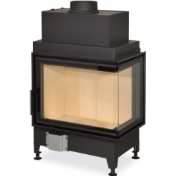 Plieninis židinio ugniakuras Romotop HR2SG01, kampinis, 9 kW