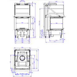 Plieninis židinio ugniakuras Romotop Heat U 3g L, iki 10.4 kW