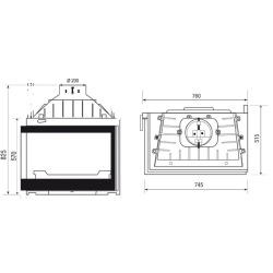 Ketinis židinio ugniakuras Seguin Europa 7 Evolution VL R