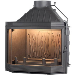 Ketinis židinio ugniakuras Seguin Hexa 7, prizminis stiklas