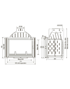 Ketinis židinio ugniakuras Seguin Europa 7, tonuotu stiklu