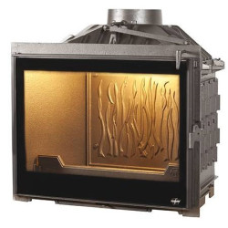 Ketinis židinio ugniakuras Seguin Celsius, tonuotu stiklu, 12 kW