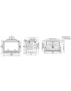 Ketinis židinio ugniakuras Seguin Celsius, tonuotu stiklu, 12 kW