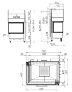 Plieninis židinio ugniakuras Spartherm Varia 2L-51H 4S, 9kW