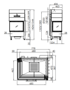 Plieninis židinio ugniakuras Spartherm Varia 2L-57H 4S, 9kW