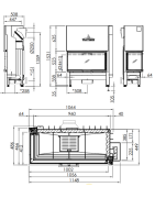 Plieninis židinio ugniakuras Spartherm Varia 2L51-100H 4S